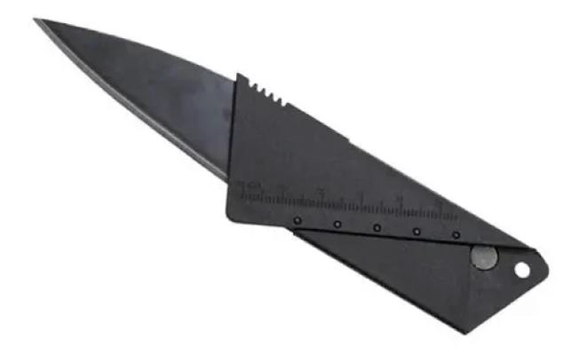 TARJETA CUCHILLO PLEGABLE COMPACTO ACERO INOXIDABLE - 2