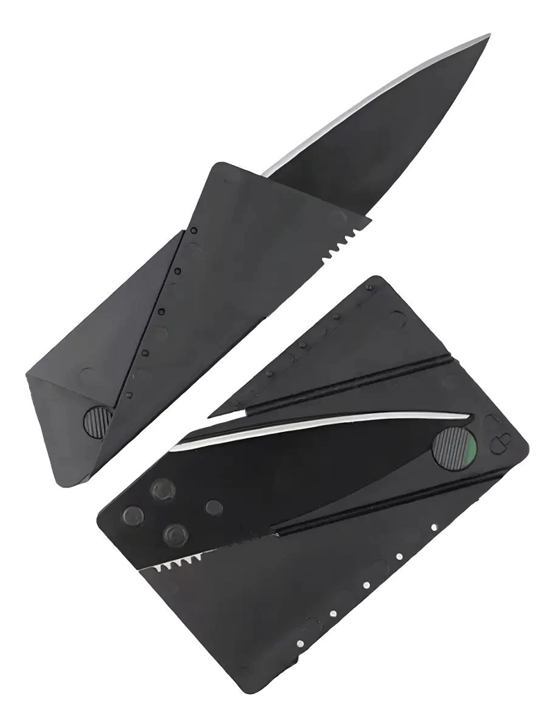TARJETA CUCHILLO PLEGABLE COMPACTO ACERO INOXIDABLE - 4