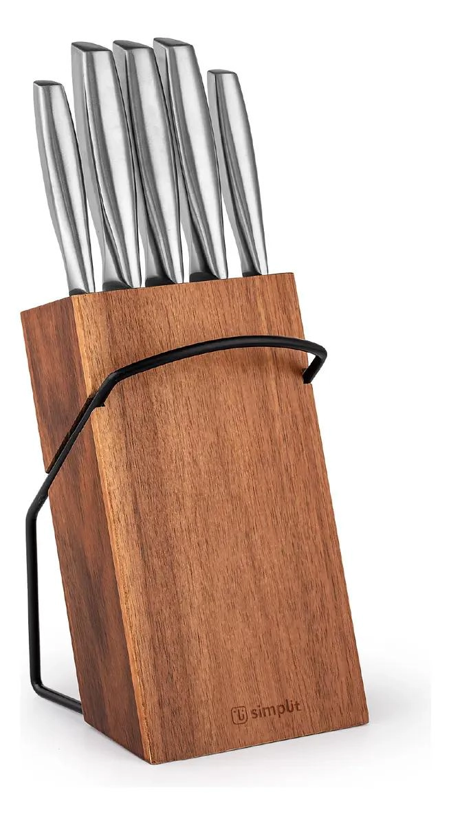 SET DE CUCHILLOS DE ACERO INOXIDABLE 5 PIEZAS - 1