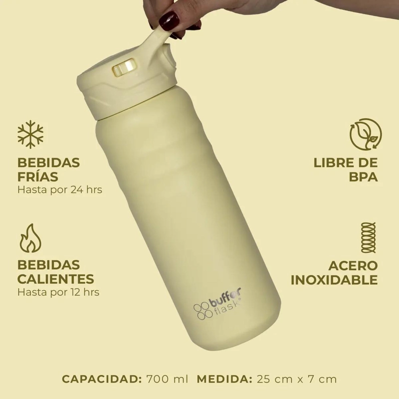 TERMO BOTELLA AGUA TE RMICA ACERO INOXIDABLE 700 ML - 3