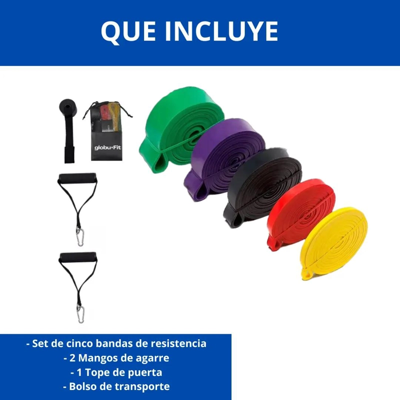 SET DE BANDAS ELASTICAS DE RESISTENCIA CON ACCESORIOS - 3