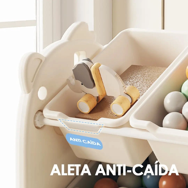 ORGANIZADOR DE JUGUETES 3 NIVELES COLOR BLANCO - 2