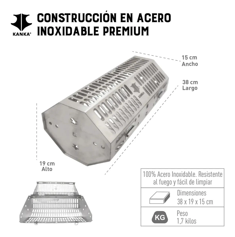 CESTA GIRATORIA 2 BANDEJAS ACERO INOX - 3