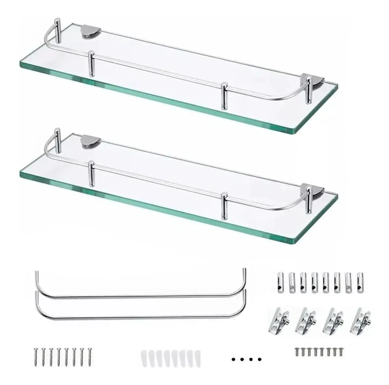 ORGANIZADOR DE DUCHA VIDRIO RECTANGULAR 2 PISOS - 5