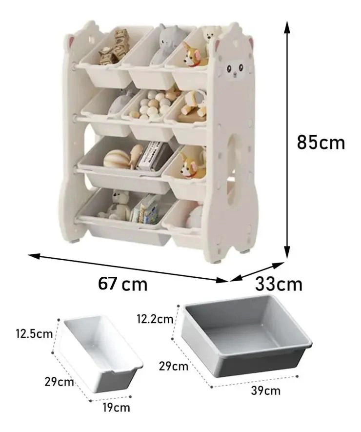 ORGANIZADOR DE JUGUETES 4 NIVELES COLOR BLANCO - 5