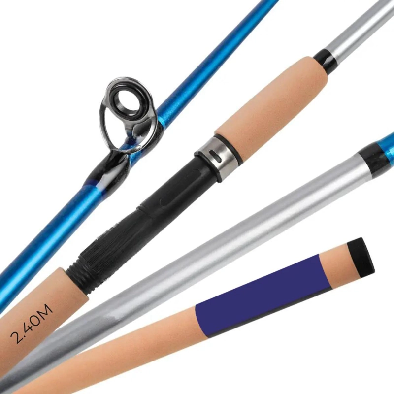 KIT DE PESCA CAÑA 2.4M FIBRA DE CARBON - 2