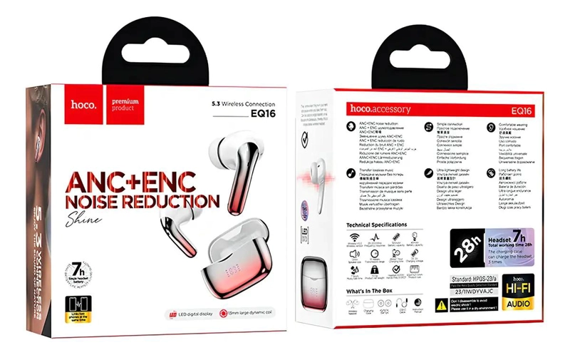 AUDIFONOS TWS CON CANCELACION DE RUIDO ROJO - 2