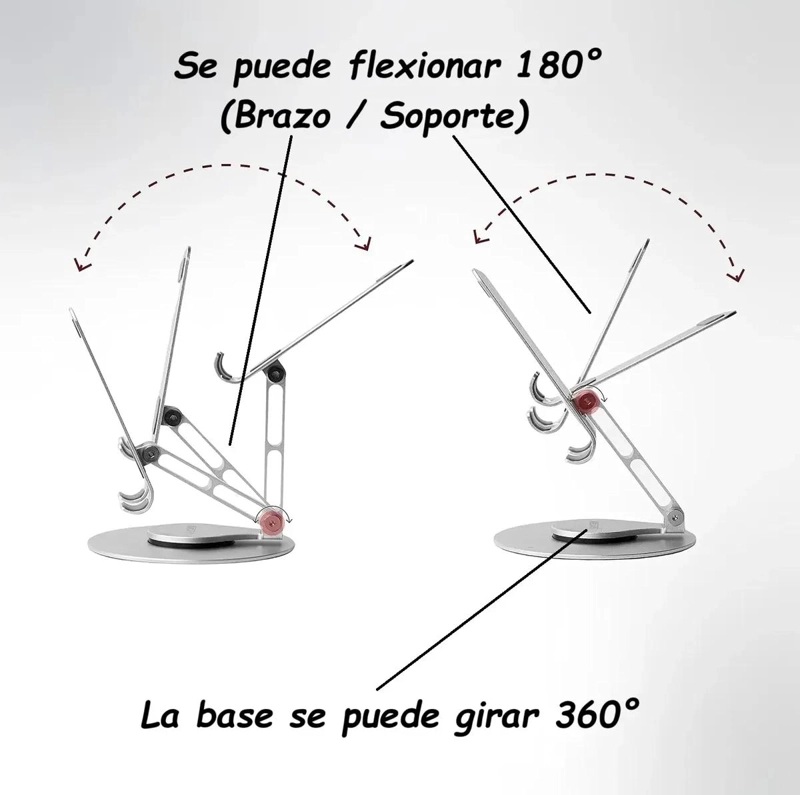 SOPORTE GIRATORIO DE ALUMINIO PARA CELULAR Y TABLET - 3