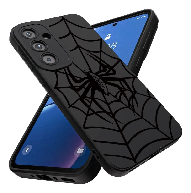 GENÉRICO FUNDA NEGRA PARA SAMSUNG GALAXY A56 CON DISEÑO ARAÑA
