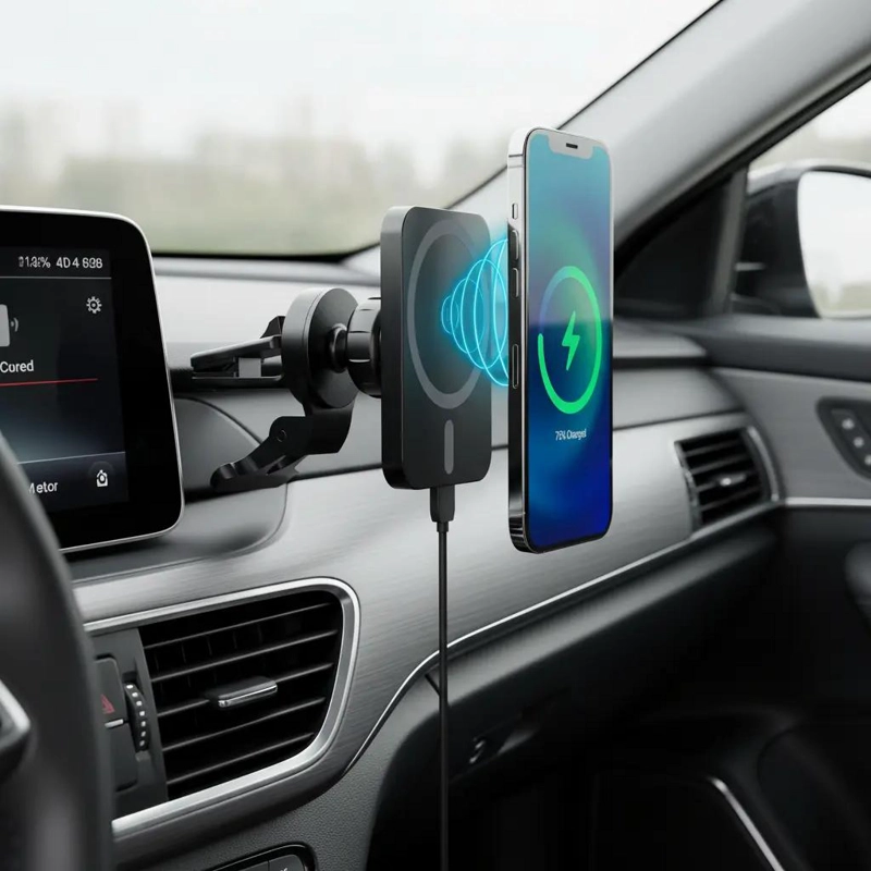 SOPORTE MAGNE TICO PARA AUTO 15W PARA SMARTPHONE - 1