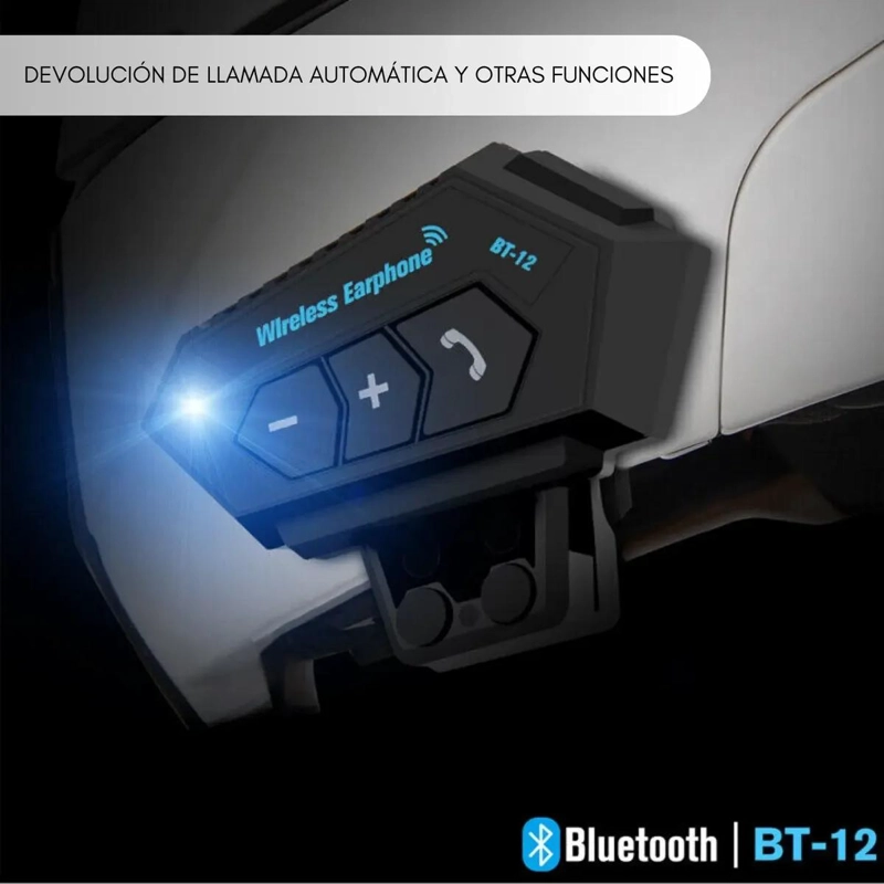AUDIFONO INTERCOMUNICADOR BLUETOOTH PARA MOTO - 4