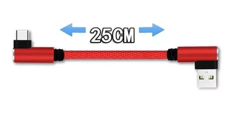 CABLE USB A TIPO-C 90º 25CM CARGA RAPIDA - 3