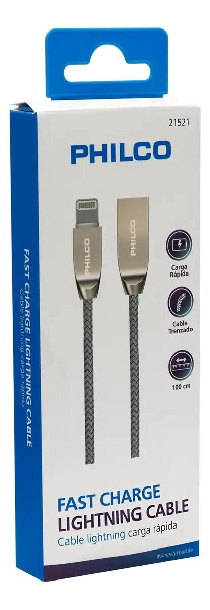 CABLE DE CARGA Y DATOS USB 3.0 A LIGHTNING 1M - 1