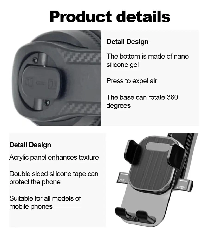 SOPORTE CELULAR 360° CON VENTOSA FIRME - 4
