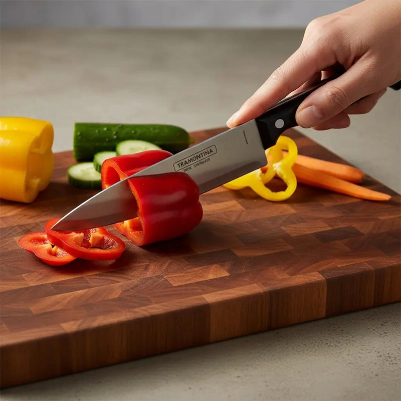 CUCHILLO DE COCINA MEDIO GOLPE 20 CM Y PUNTILLA - 1