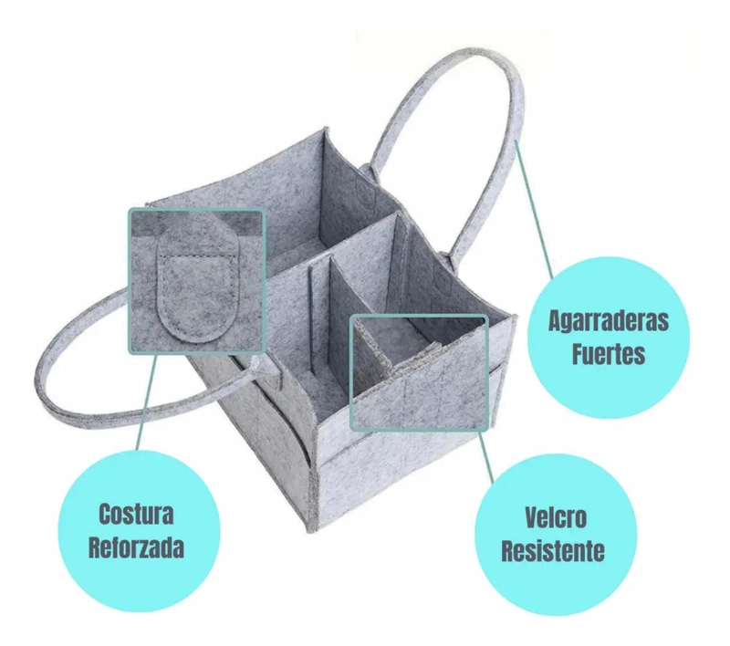 ORGANIZADOR DE PAÑALES PARA BEBE  CANASTO MULTIUSOS - 2