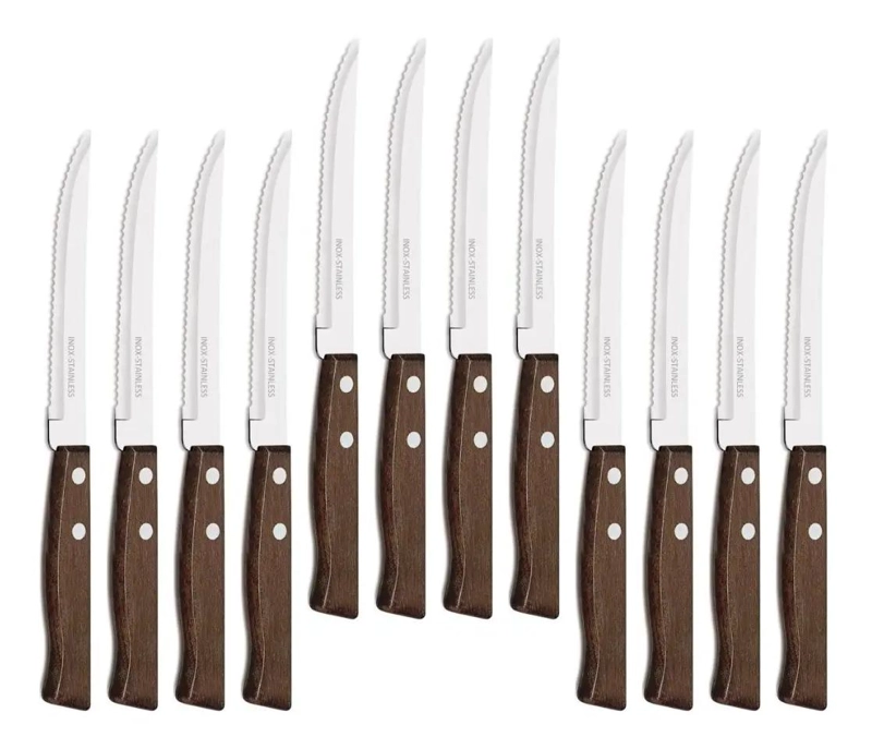 PACK 12 CUCHILLOS ACERO INOXIDABLE PARA ASADO - 5