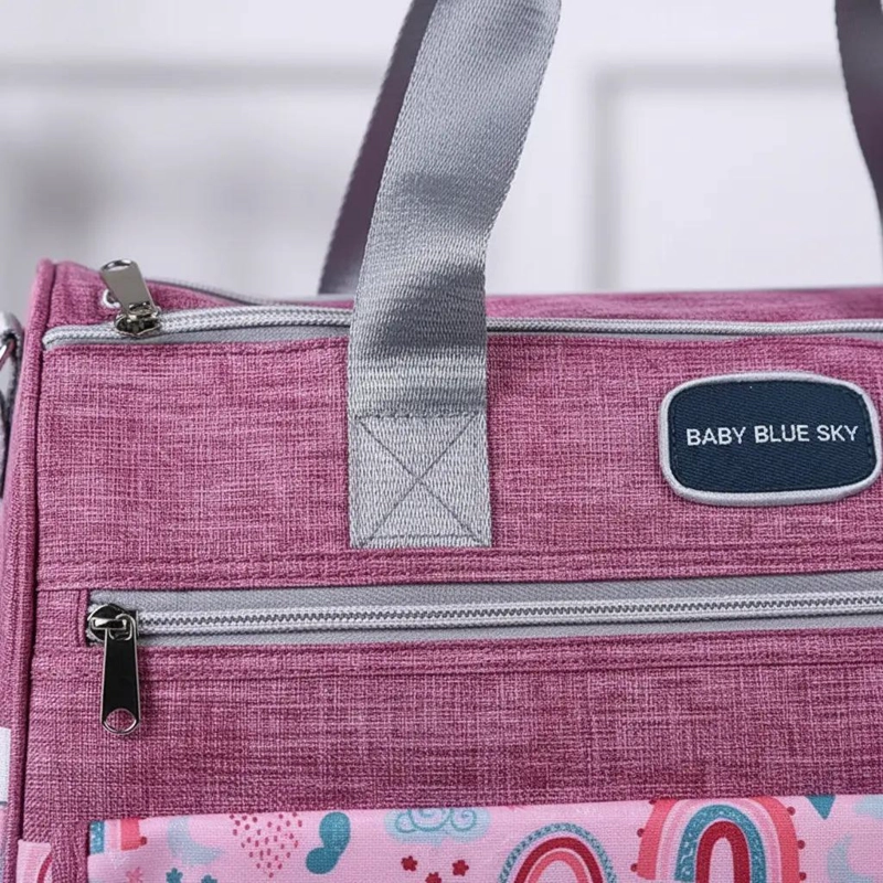 BOLSO ORGANIZADOR PAÑALERA MUDADOR BEBE  ROSA - 2