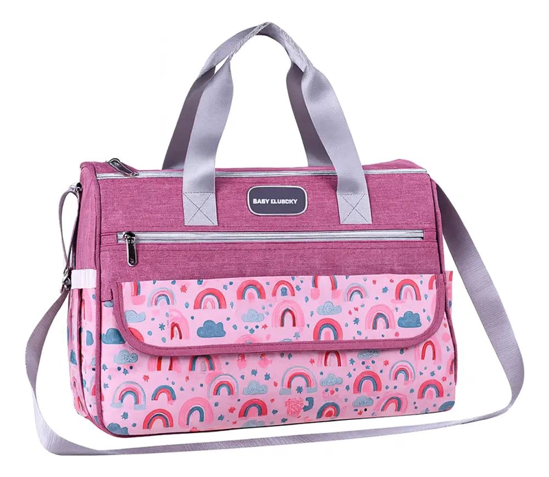 BOLSO ORGANIZADOR PAÑALERA MUDADOR BEBE  ROSA - 3