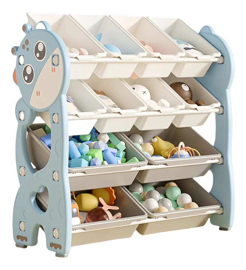 MUEBLE ORGANIZADOR DE JUGUETES CON 12 CONTENEDORES - 1