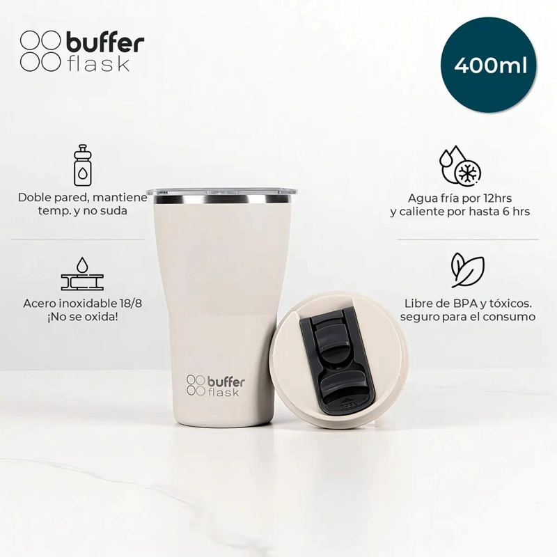TERMO BUFFER 750ML COLOR IVORY - 2