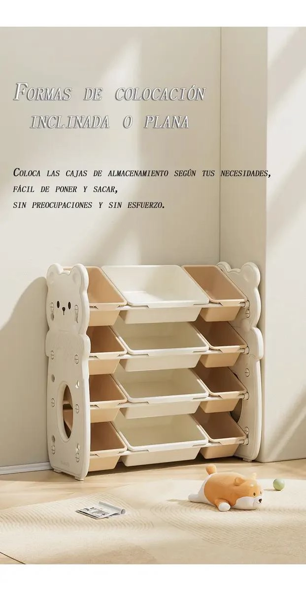 ESTANTE ORGANIZADOR INFANTIL PARA JUGUETES 67X38X66CM - 4