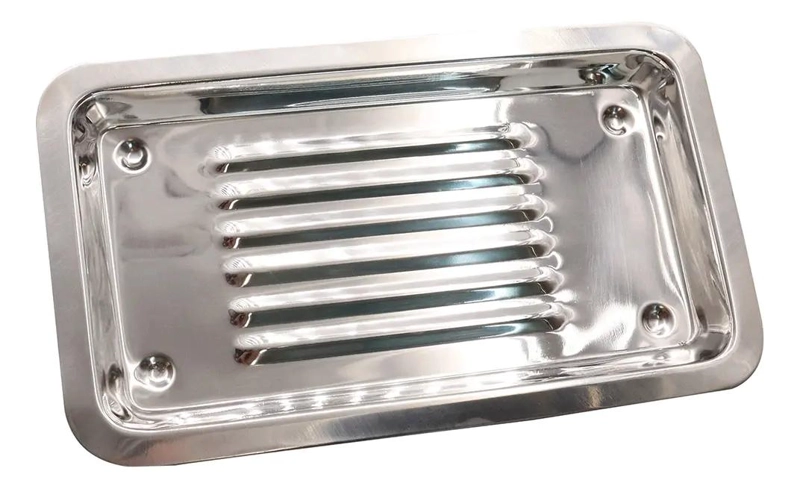 BANDEJA DE ACERO INOXIDABLE ACANALADA 20X10X2 - 2