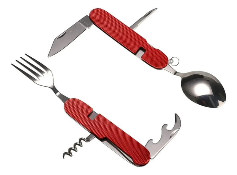 SET 6 EN 1 CUBIERTOS PLEGABLES PARA CAMPING - 4