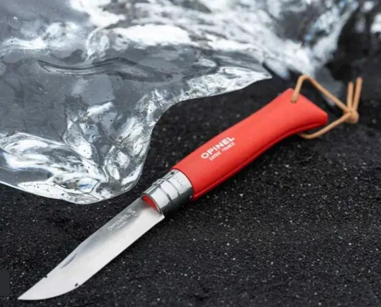 CUCHILLO DE TREKKING PLEGABLE ROJO - 4