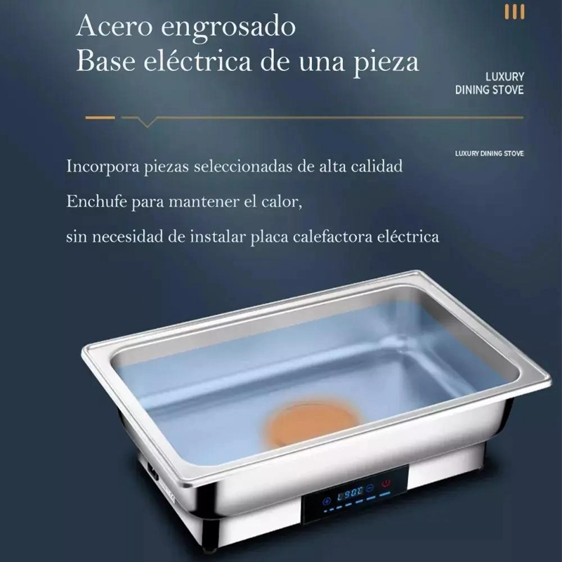 BUFFET ELE CTRICO ACERO INOXIDABLE TRES BANDEJAS 9 L - 3