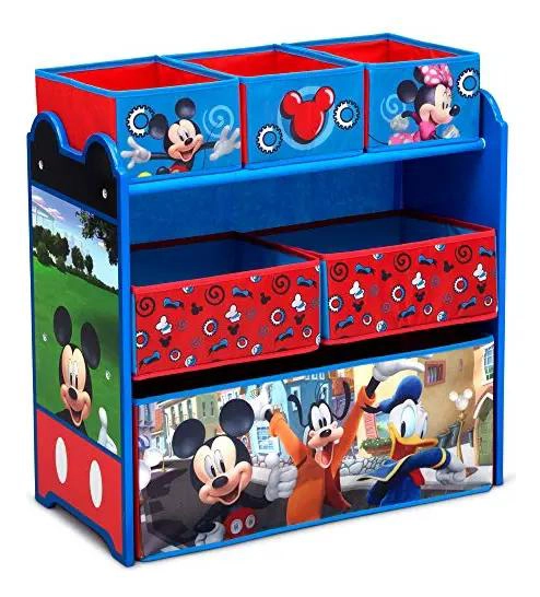 ORGANIZADOR DE JUGUETES MICKEY MOUSE 6 CONTENEDORES - 1