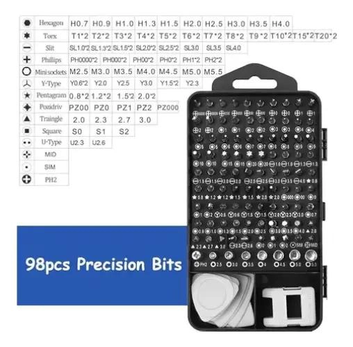 JUEGO DE DESTORNILLADORES PRECISION 115 EN 1 - 8