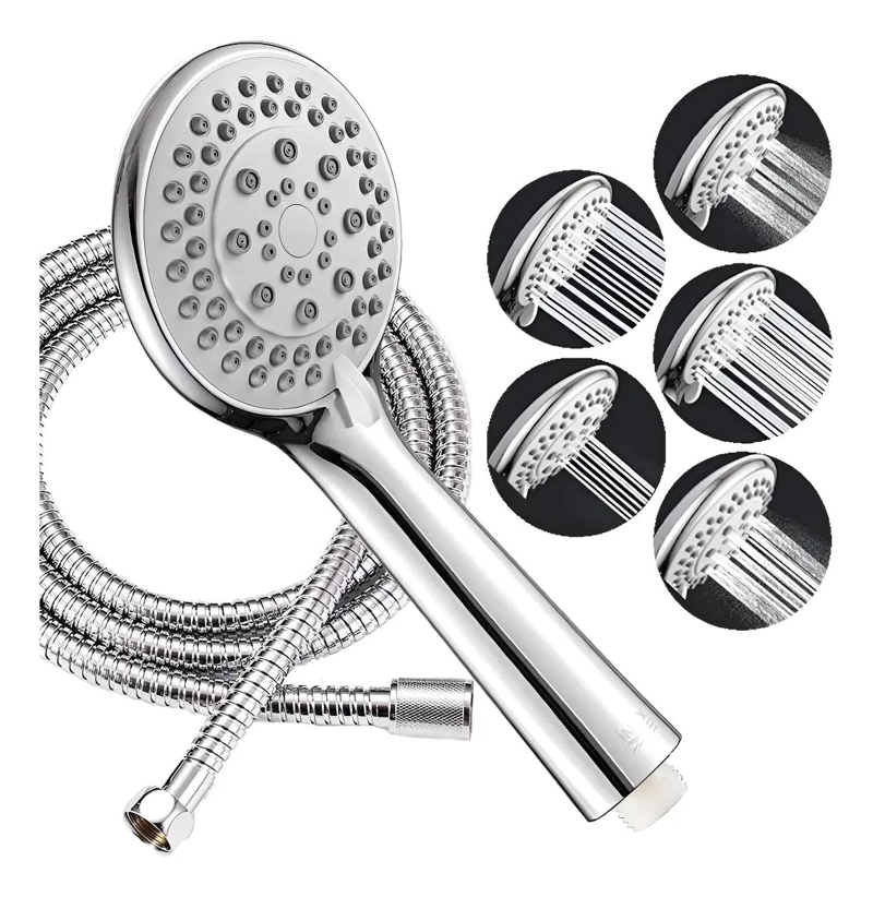 KIT DUCHA BAÑERA FLEXIBLE 2M CROMADO - 2