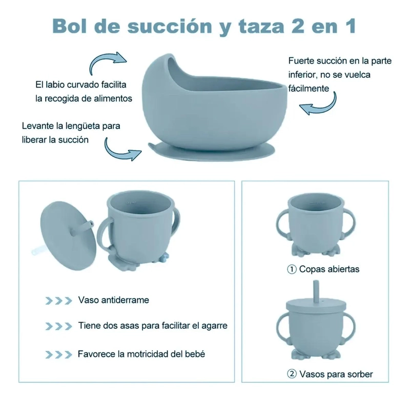 JUEGO DE CUBIERTOS DE SILICONA ANTIDESLIZANTE 8 PIEZAS - 3