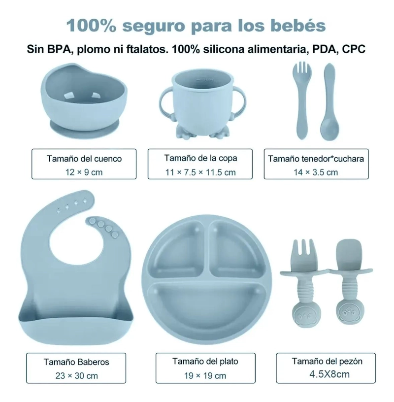 JUEGO DE CUBIERTOS DE SILICONA ANTIDESLIZANTE 8 PIEZAS - 4