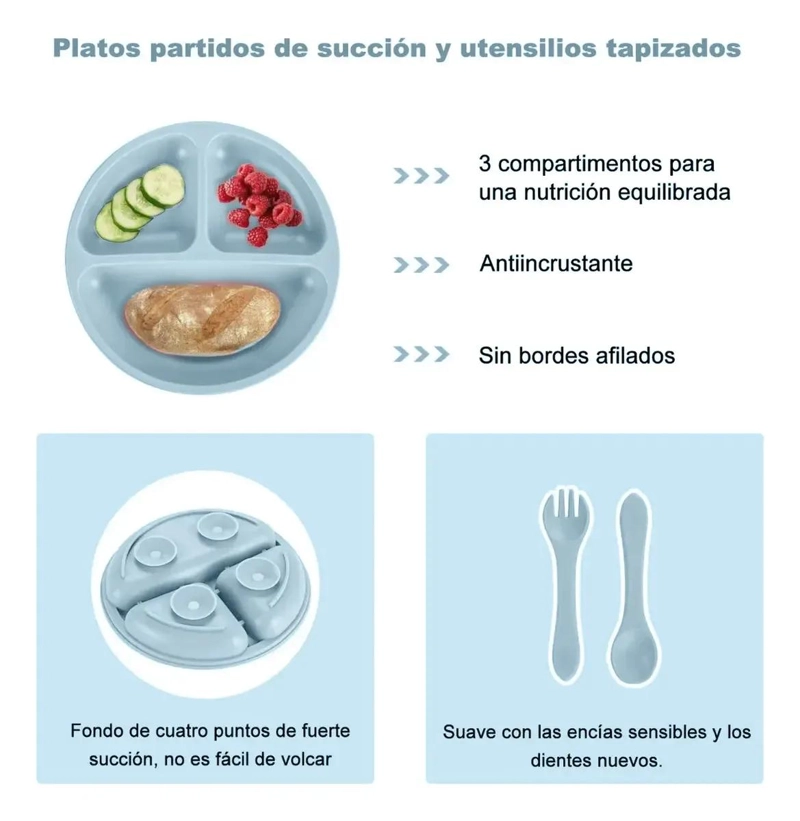 JUEGO DE CUBIERTOS DE SILICONA ANTIDESLIZANTE 8 PIEZAS - 5