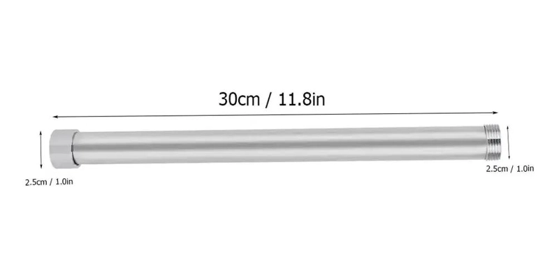 EXTENSION TUBO DUCHA 30CM ACABADO CROMADO - 4