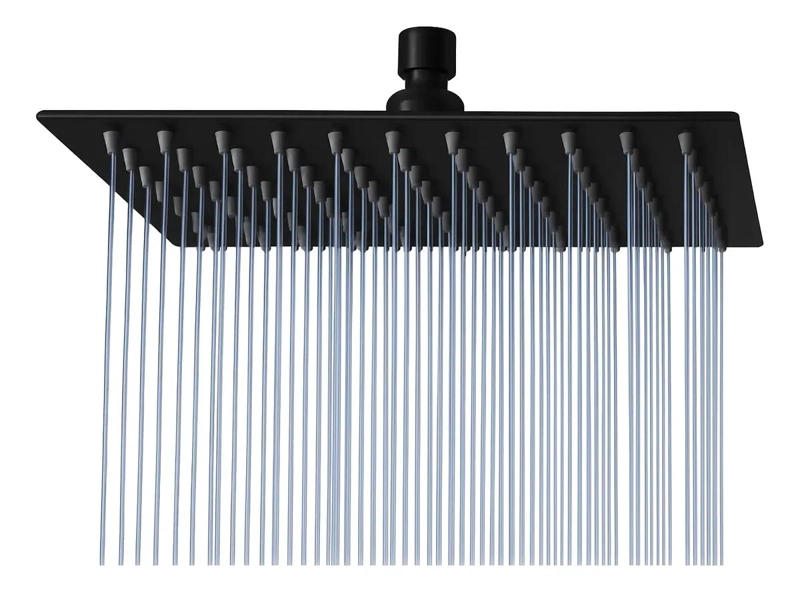 PLATO DUCHA CUADRADO 25X25 NEGRO ACERO INOX - 2