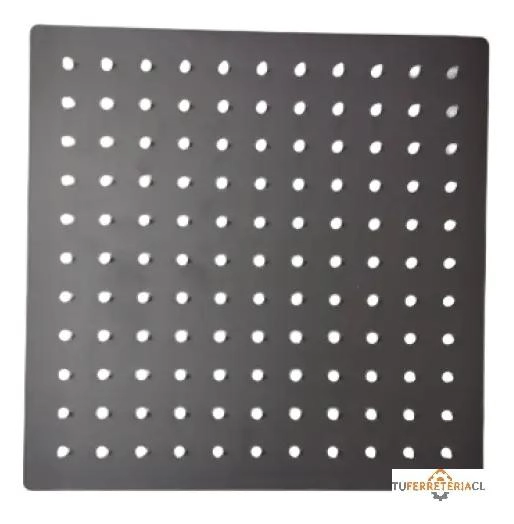 PLATO DUCHA CUADRADO 25X25 NEGRO ACERO INOX - 5