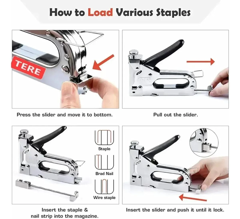 ENGRAPADORA MANUAL TIPO PISTOLA CON 3000 GRAPAS - 2