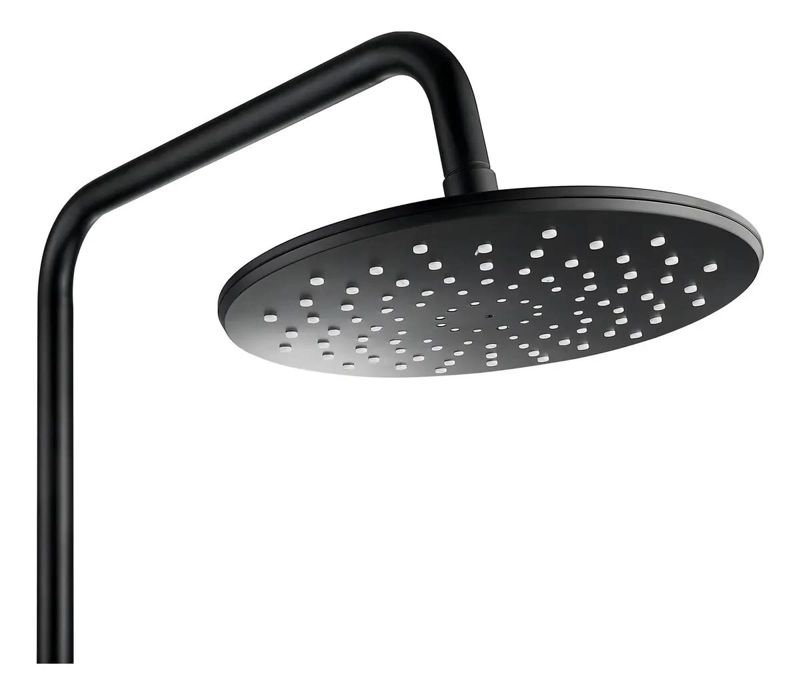 COLUMNA DUCHA NEGRA CON PLATO 25CM Y MANERAL MONOMANDO - 3