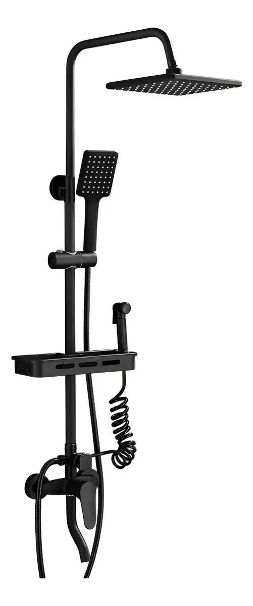 COLUMNA DUCHA NEGRA MATE 4 FUNCIONES - 1