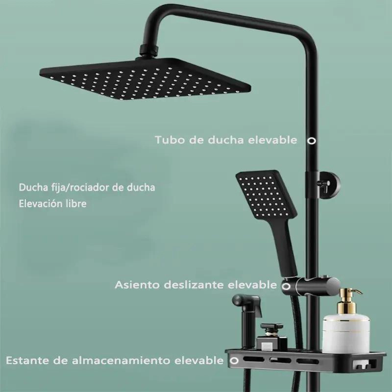 COLUMNA DUCHA NEGRA MATE 4 FUNCIONES - 5