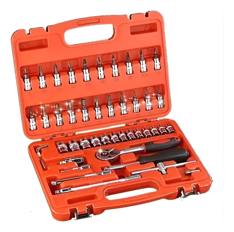 KIT DE DADOS 46 PIEZAS 1/4 PULGADA - 1