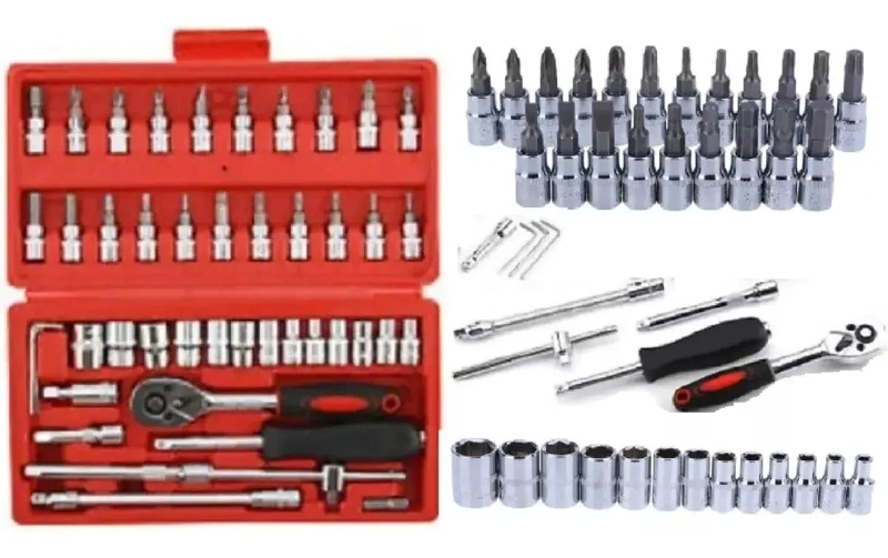 KIT DE DADOS 46 PIEZAS 1/4 PULGADA - 4