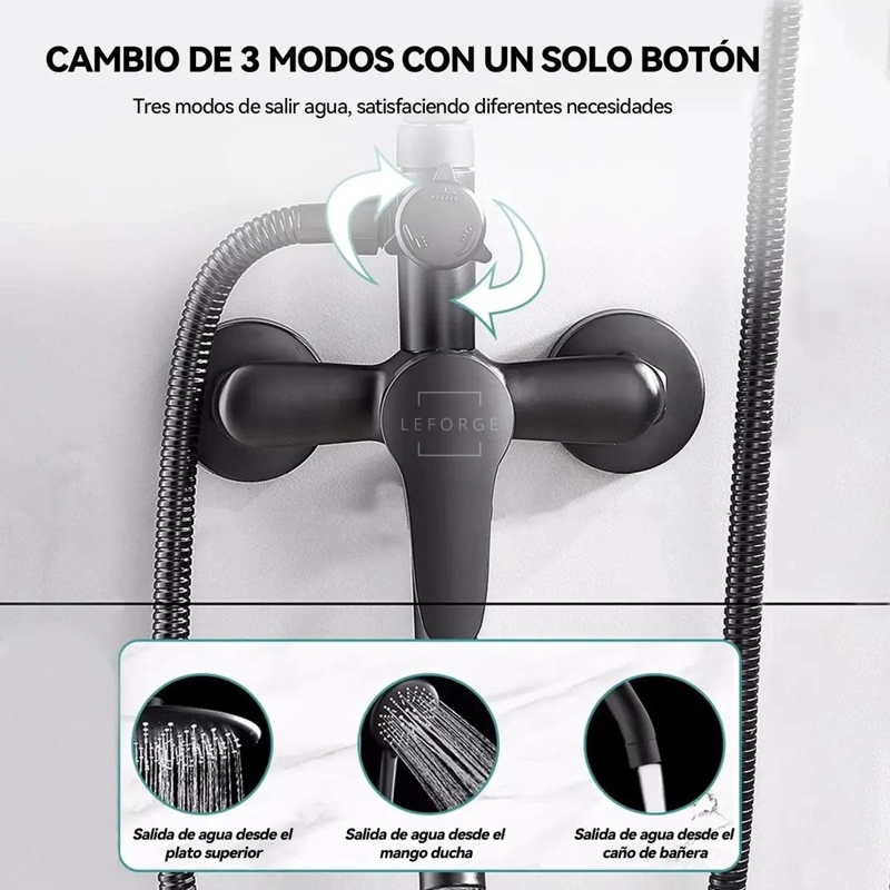 COLUMNA DE DUCHA MODERNA 3 FUNCIONES CON JABON - 2