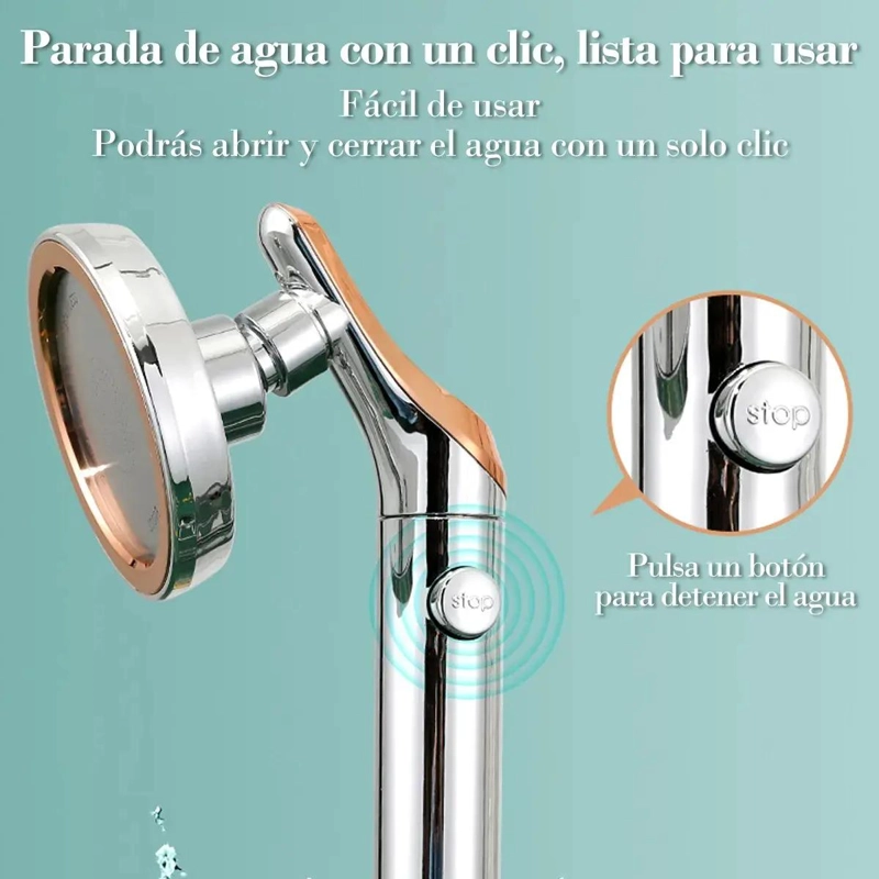 REGADERA ALTA PRESION ACERO INOXIDABLE AJUSTABLE - 4