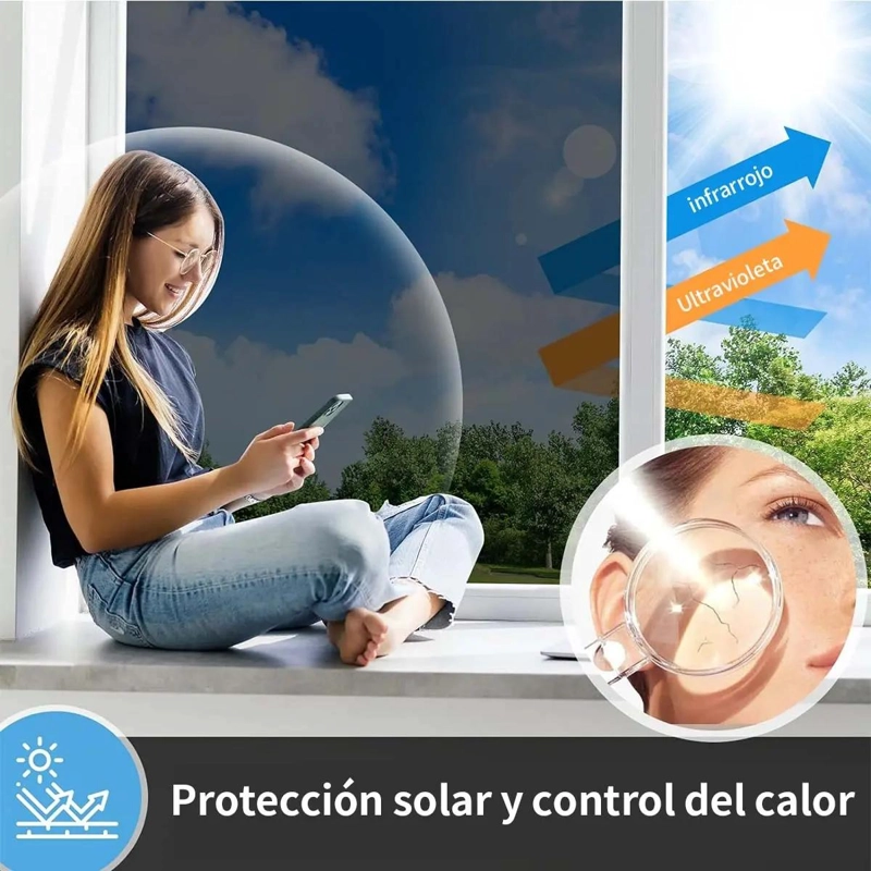 LAMINA ESPEJADA PARA VENTANAS 70 CM X 6 M - 2
