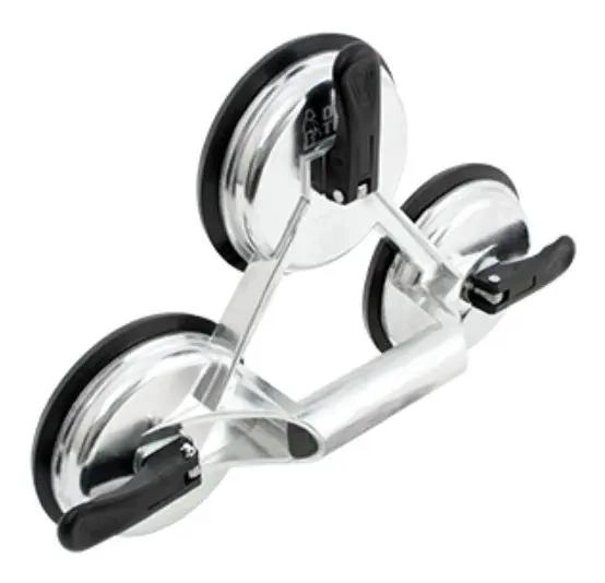 VENTOSA TRIPLE DE ALUMINIO PARA VIDRIO 150 KG - 3