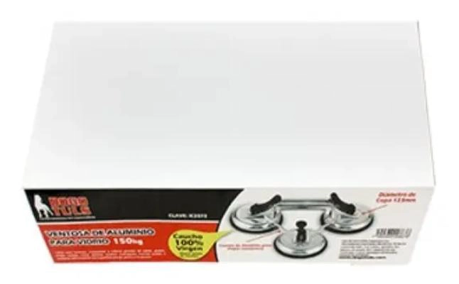 VENTOSA TRIPLE DE ALUMINIO PARA VIDRIO 150 KG - 7